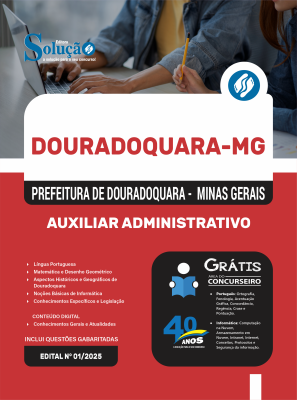Apostila Prefeitura de Douradoquara – MG 2025 - Auxiliar Administrativo - Imagem 3